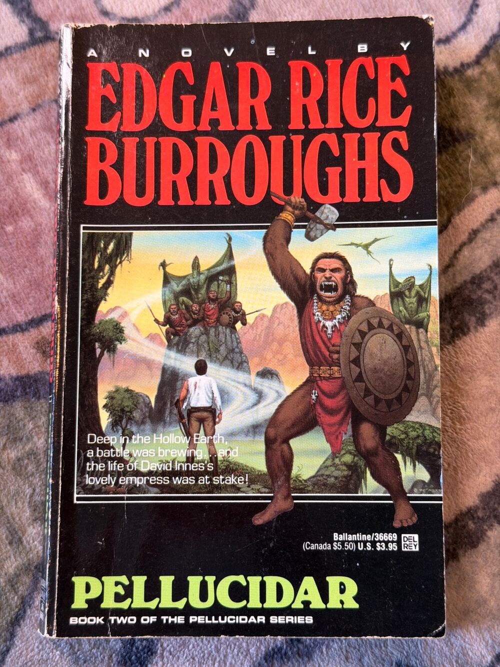 vtg Pellucidar Book 2 of series Edgar Rice Burroughs 1990 novel sci-fi 1990